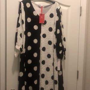 Polka dot midi dress